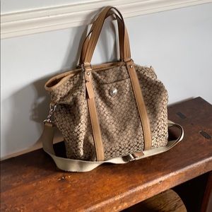 Coach zippered tote bag